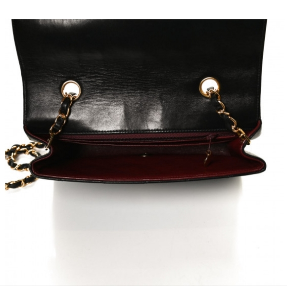 Chanel Diana Small Single Flap Black Lambskin Gold Chain Bag - Picture 10 of 15